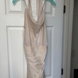 Womens Skylar ROse Sateen Dress tan Medium